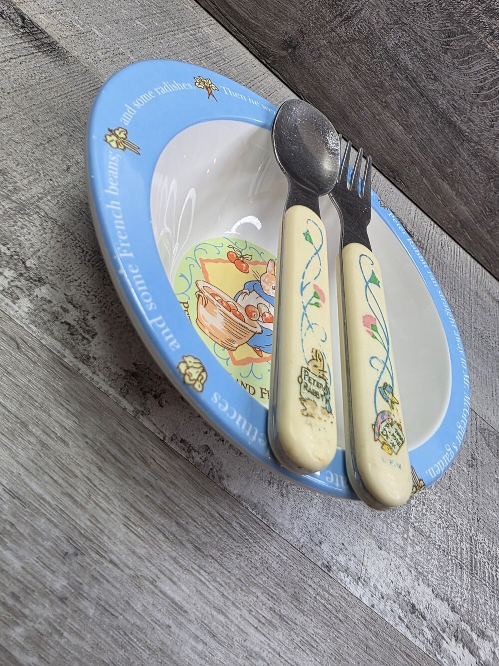 Peter Rabbit 1998 Vtg Child’s Melamine Bowl 6" F W & Co. Beatrix Potter b111